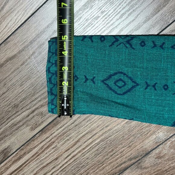 Vintage 90s Teal Geometric Tunic Button-Up – Size L - Picture 7 of 15